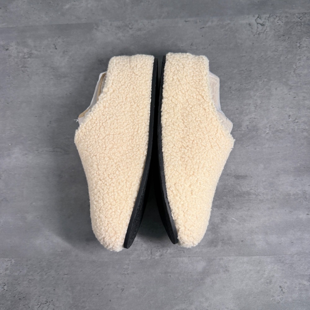 Bombas Sunday Slippers Women 8 Cream Sherpa Plush Indoor Outdoor Mule Shoes - Picture 4 of 5